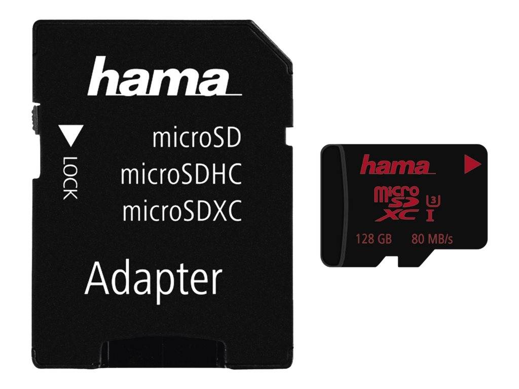 Hama - Flash-Speicherkarte (microSDXC-an-SD-Adapter inbegriffen)