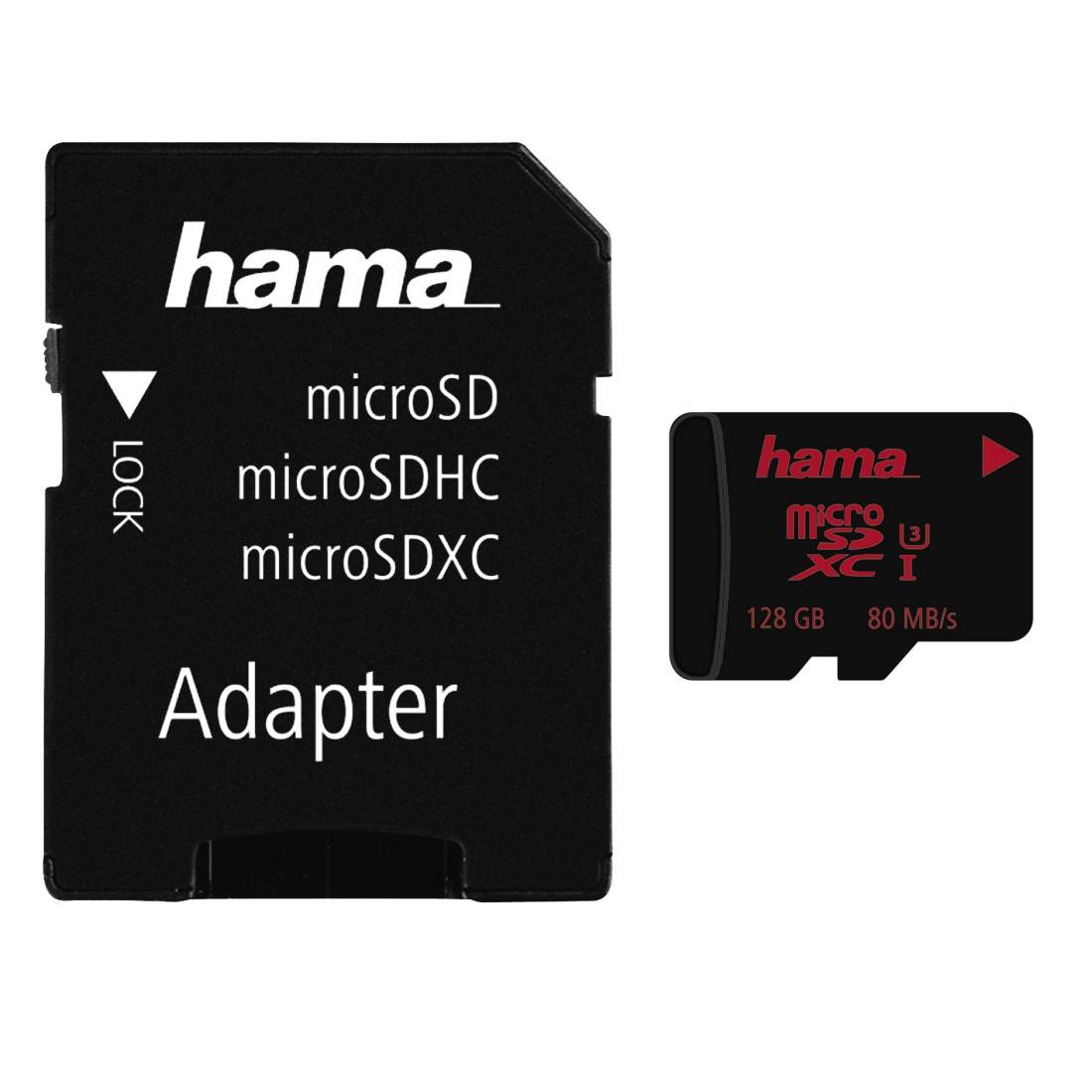 Hama - Flash-Speicherkarte (microSDXC-an-SD-Adapter inbegriffen)