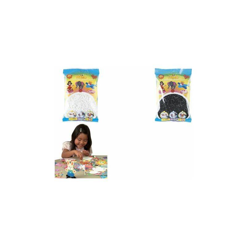 Hama Bügelperlen midi, weiß, im Beutel, 3.000 Stück