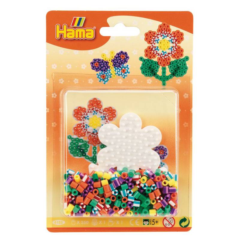 Hama Bügelperlen midi "Streifenperlen - Blume", im Blister