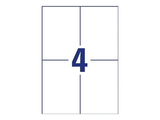 Avery Zweckform - Polyester - matt - entfernbarer Klebstoff - weiß - A6 (105 x 148 mm)