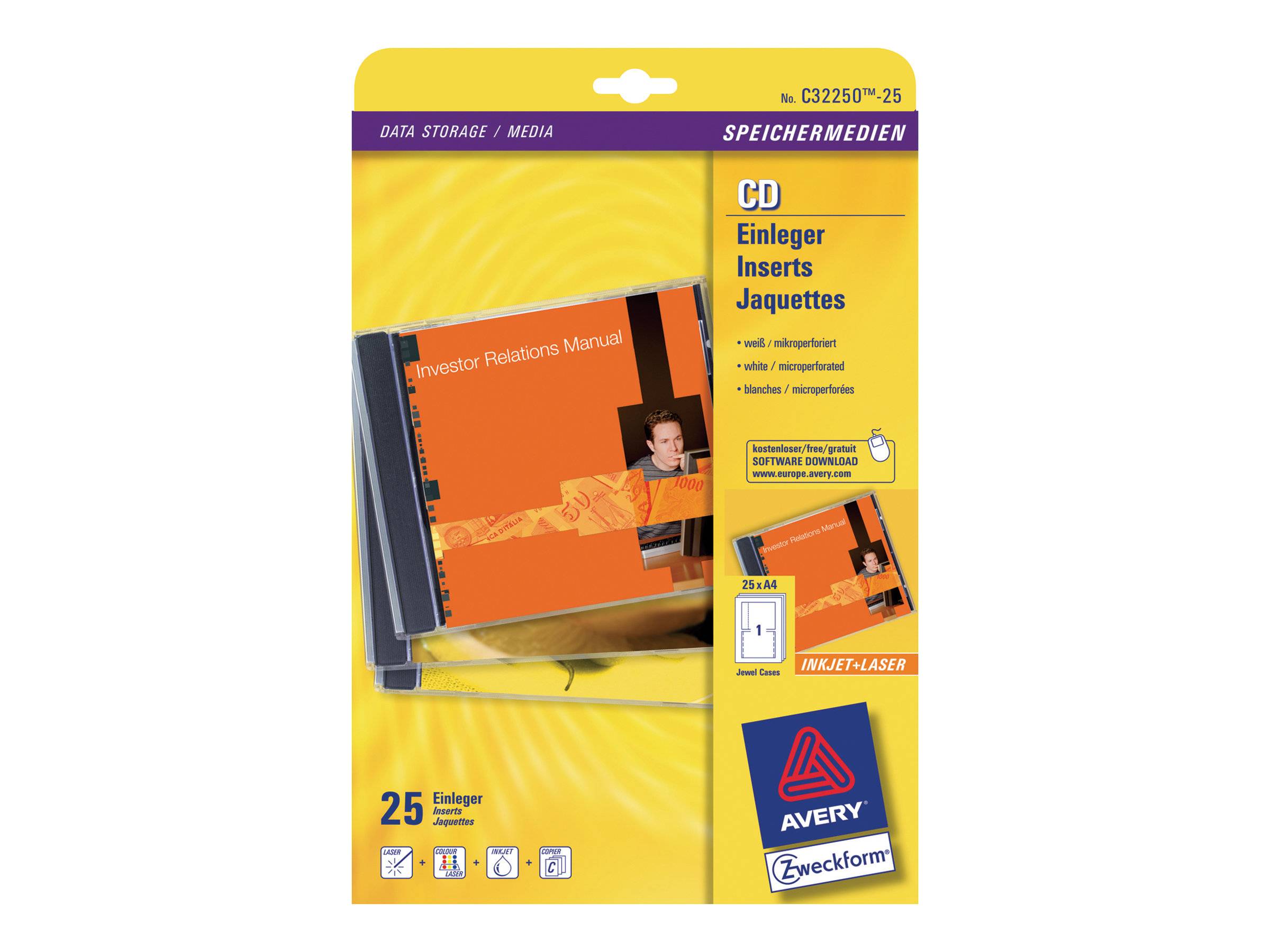 Avery Zweckform - Weiß - 118 x 151 mm 25 Blatt (25 Bogen x 1)