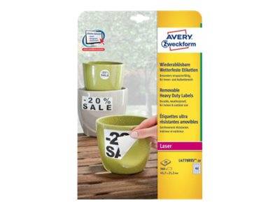 Avery Zweckform L4778REV - Polyester - matt - selbstklebend, entfernbarer Klebstoff - weiß - 45.7 x 21.2 mm 960 Etikett(