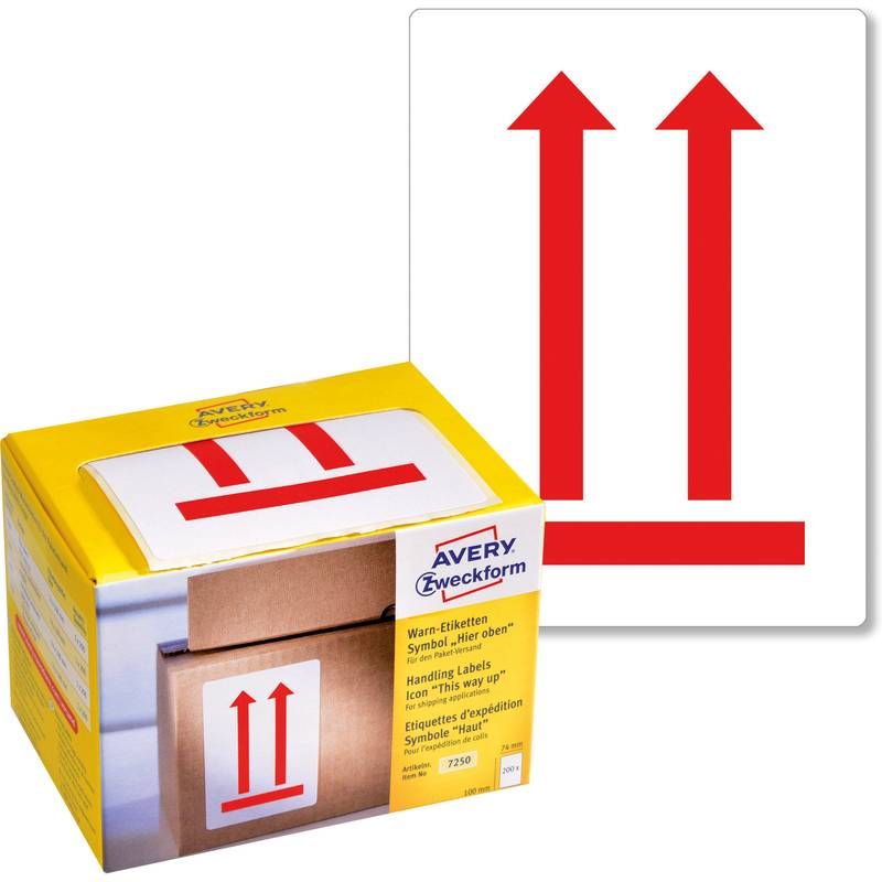 AVERY Zweckform Symbol-Hinweis-Etikettenrolle, neonrot