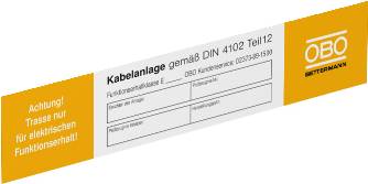 Obo Bettermann KS-E DE selbstklebendes Etikett Rechteck Weiß