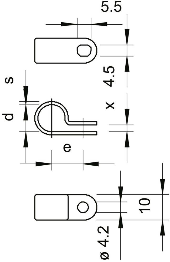 100 Stk. OBO Bettermann Befestigungsschelle 255 5.2 LGR