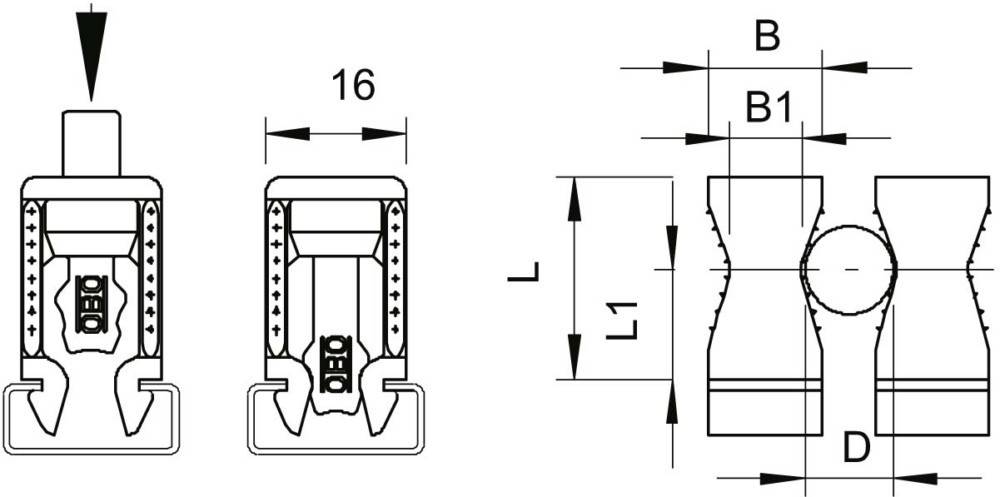 100 Stk. OBO Bettermann Schlag-Schelle 2047 5-25 LGR