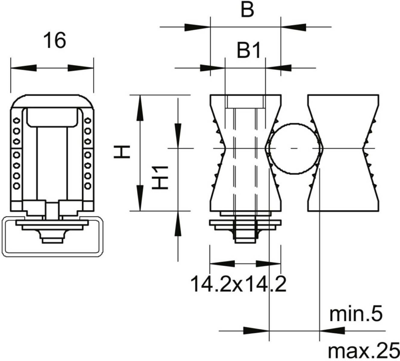 OBO Bettermann Reihenschelle 2050 5-25 LGR
