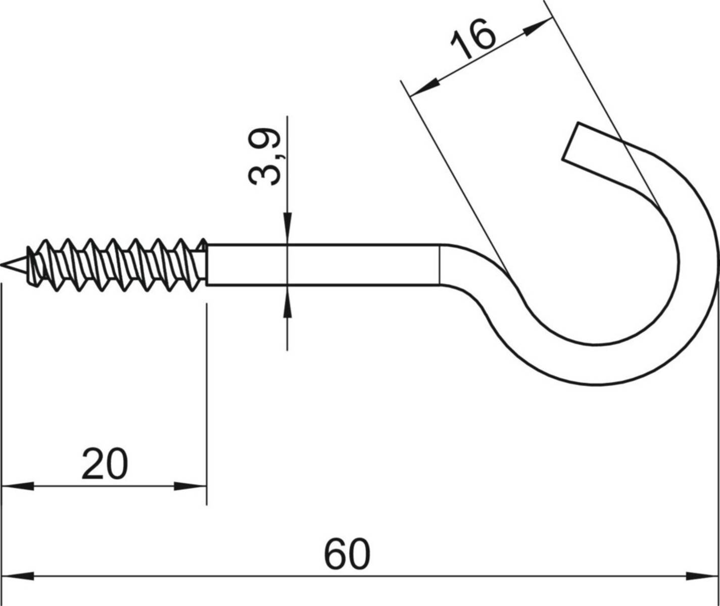 OBO Bettermann Deckenhaken 915 3.9x60 G