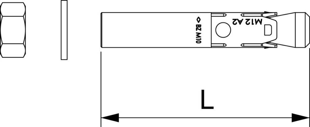 Ein Pfeil zeigt nach links unter einem beschrifteten Linienabschnitt 'BZ M10', mit einem rechten Winkel am Ende und der Beschriftung 'L'.