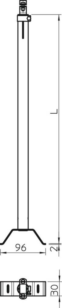 Minimalistisches abstraktes Design mit zwei dünnen vertikalen schwarzen Linien auf weißem Hintergrund, gleichmäßig beabstandet und parallel, was ein Gefühl von Ausgewogenheit erzeugt.