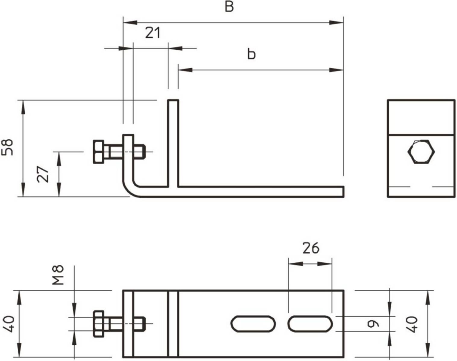 OBO Bettermann Befestigungsklemmstück BFK 132 58 FT