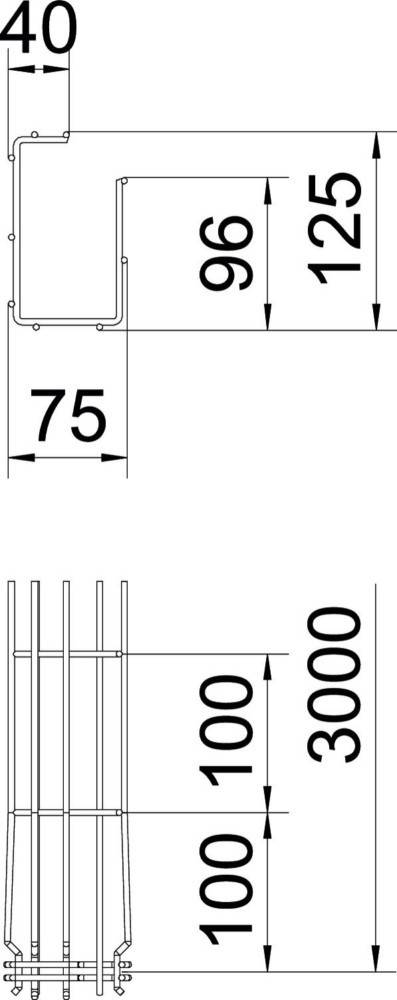 OBO Bettermann G-Gitterrinne G-GRM 125 75 FT
