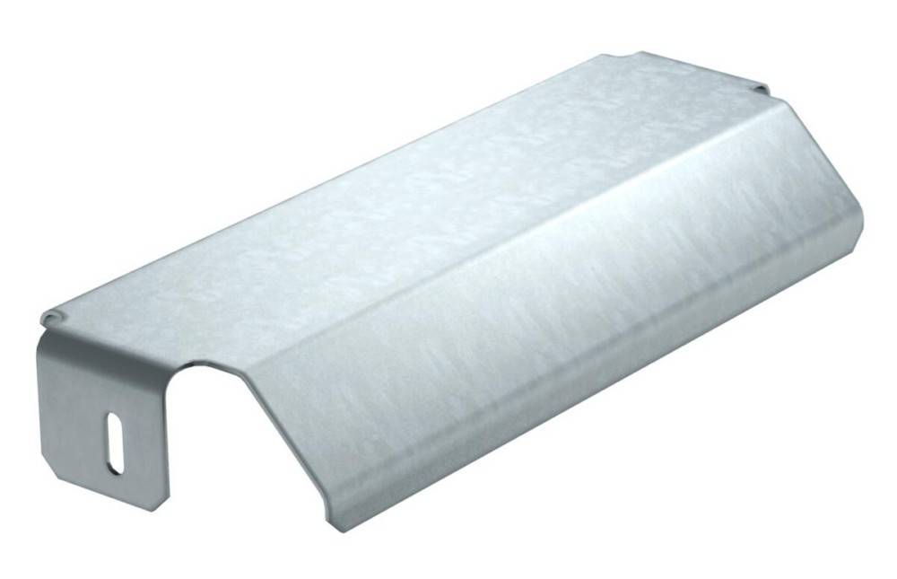 Eine weiße, metallische Dachplatte mit geripptem Design wird gezeigt, die in der Baubranche als wetterfestes Baumaterial verwendet wird.
