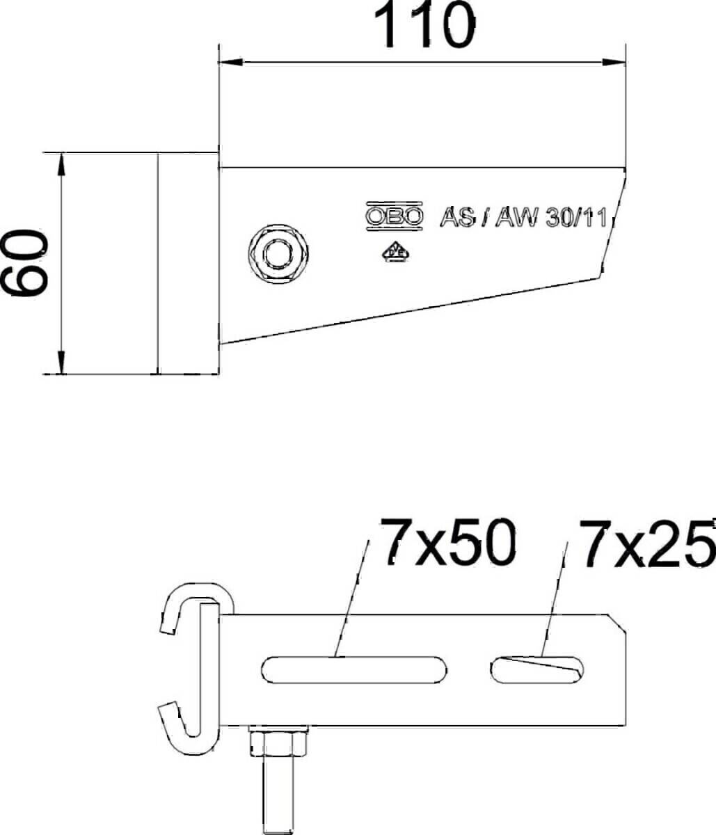 OBO Bettermann Stielausleger AS 30 11 FT