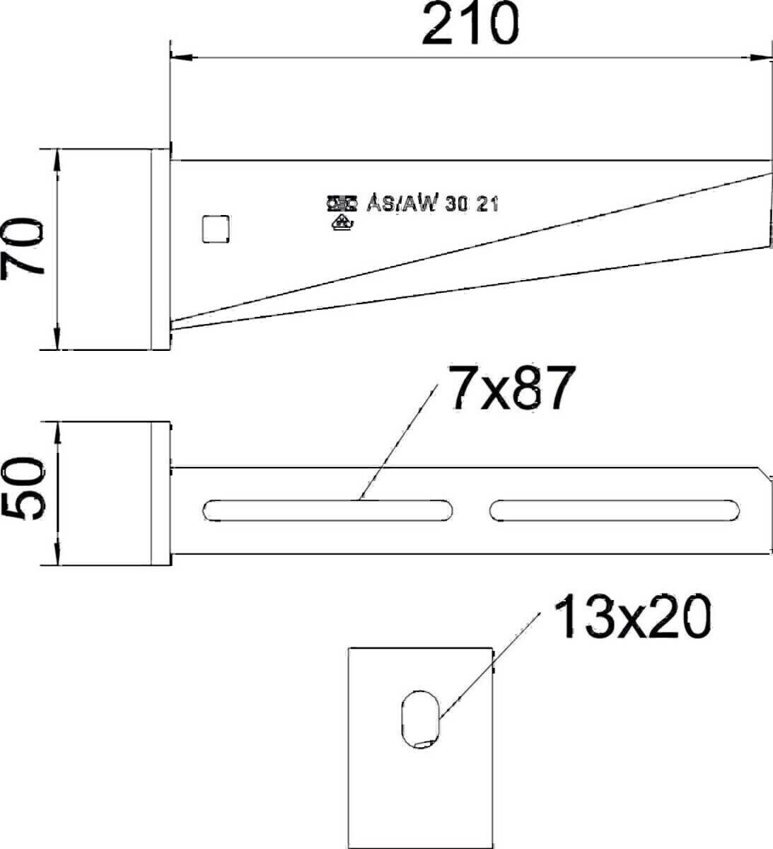 OBO Bettermann Wandausleger AW 30 21 FT