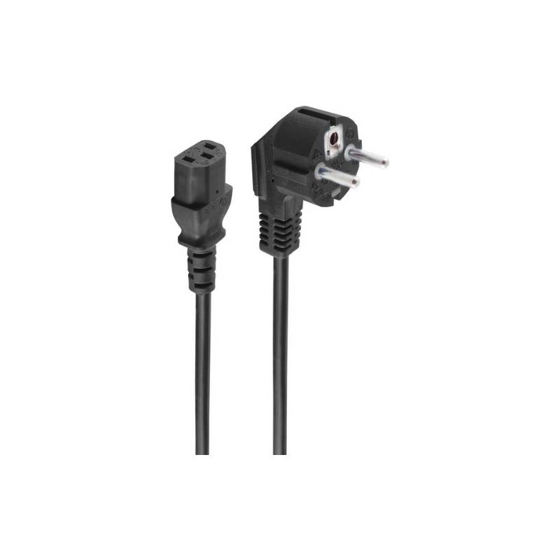shiverpeaks BASIC-S Schutzkontakt Stromkabel, 1,8 m, schwarz