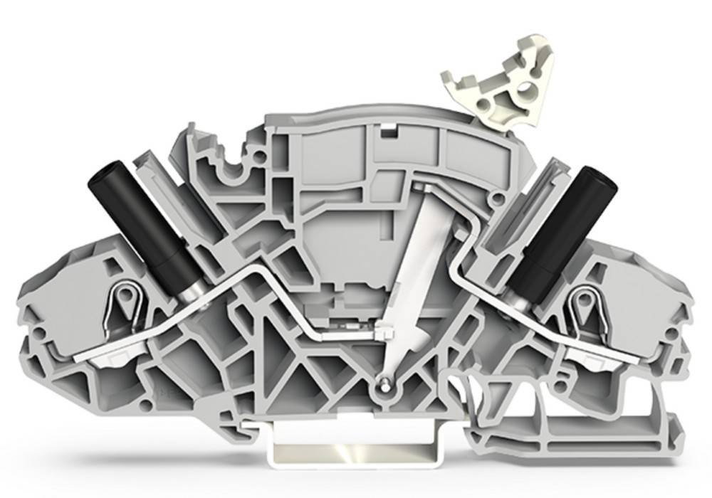 Schnittansicht einer Motorkomponente, die komplexe innere Mechanismen zeigt und einen Ausgleichswellen sowie verschiedene Zahnraddetails hervorhebt.
