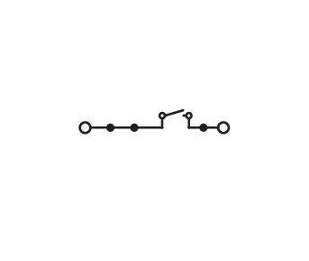 Eine minimalistische abstrakte Linizeichnung mit Kreisen und einer geraden Linie, die einer stilisierten Karte oder einem Schaltkreislayout ähnelt.