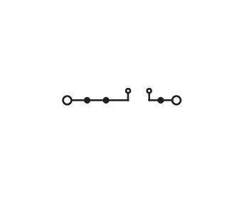 Ein einfaches Liniendiagramm mit kreisförmigen Knoten in einer Reihenfolge angeordnet.