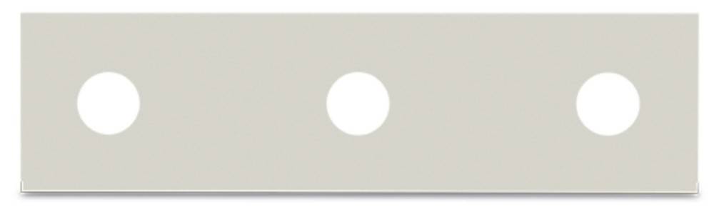Ein schlichtes, beiges Rechteck mit einem zentrierten weißen Kreis; einfaches geometrisches Design.