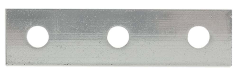 Eine Nahaufnahme eines metallischen Gegenstands mit einem einzelnen runden Loch in der Mitte. Die Oberfläche wirkt gebürstet und reflektierend.