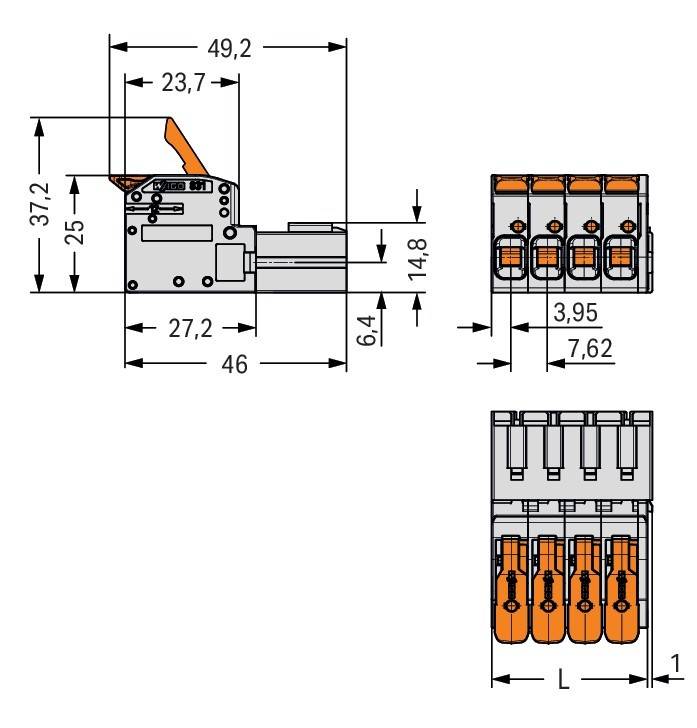 WAGO GmbH & Co. KG 1-Leiter-Stiftleiste 831-1202