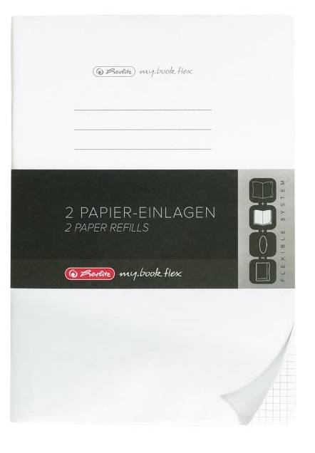 Herlitz my.book, Einfarbig, Schwarz, Weiß, A5, 40 Blätter, 80 g/m², Kariertes Papier
