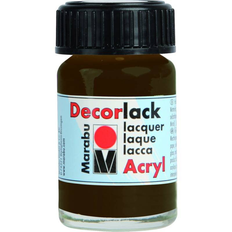 Marabu Acryllack "Decorlack", dunkelbraun, 15 ml, im Glas