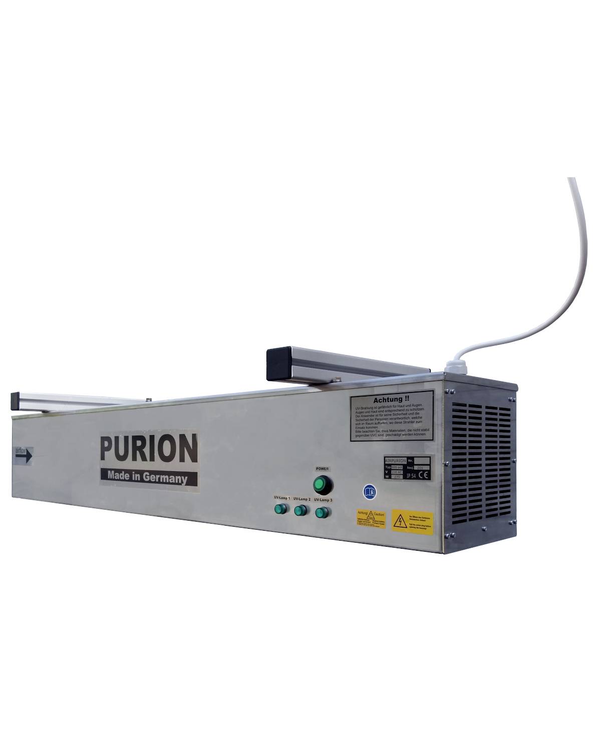 AIRPURION 300W SILENT MR UVC Luftdesinfektion, integrierter Lüfter für max. 1200m³ Räume,UV Entkeimungsgerät