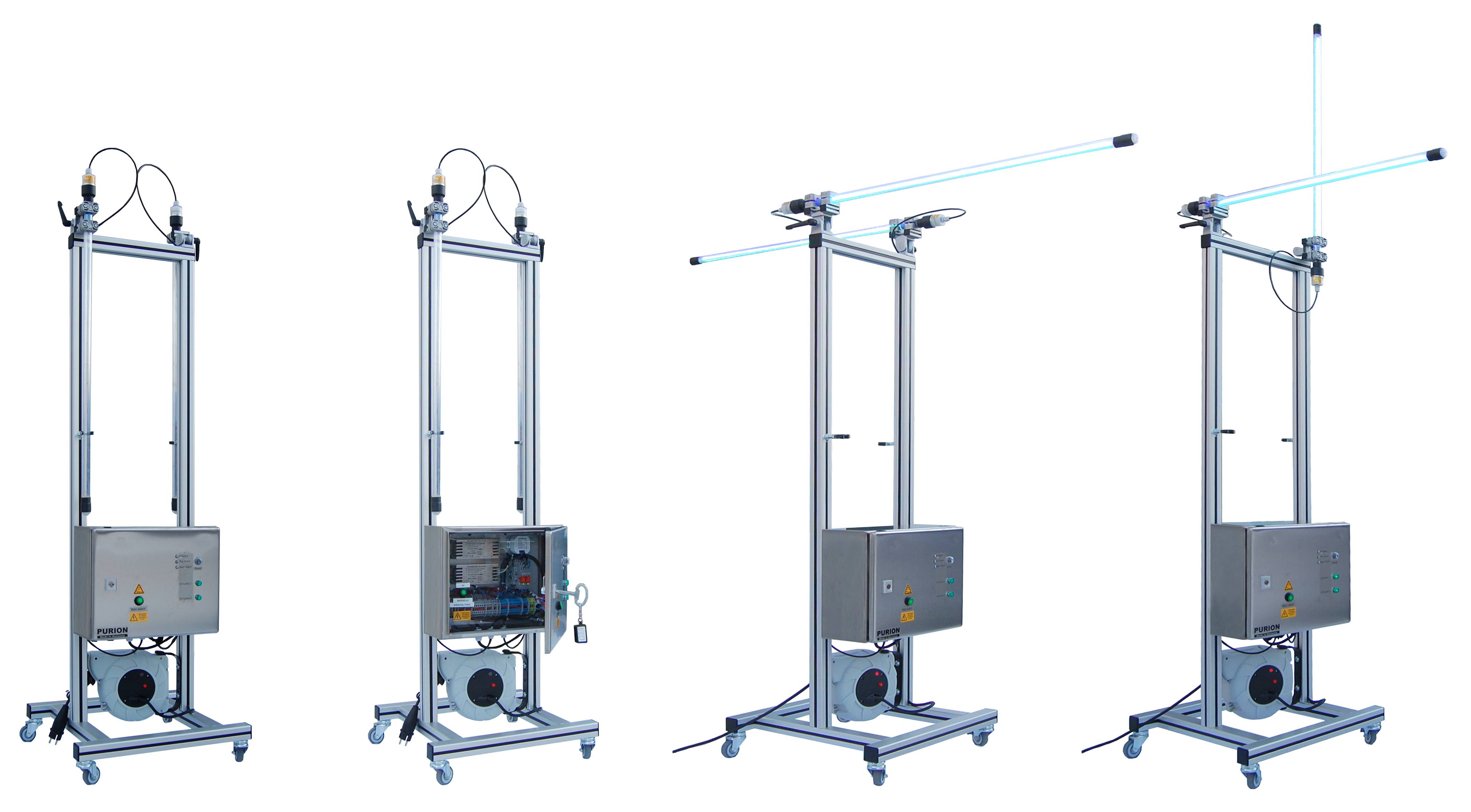 AIRPURION mobile DUAL 90W 110 – 240 E T Spl, mobile UV Desinfektionsanlage bis 200 m³