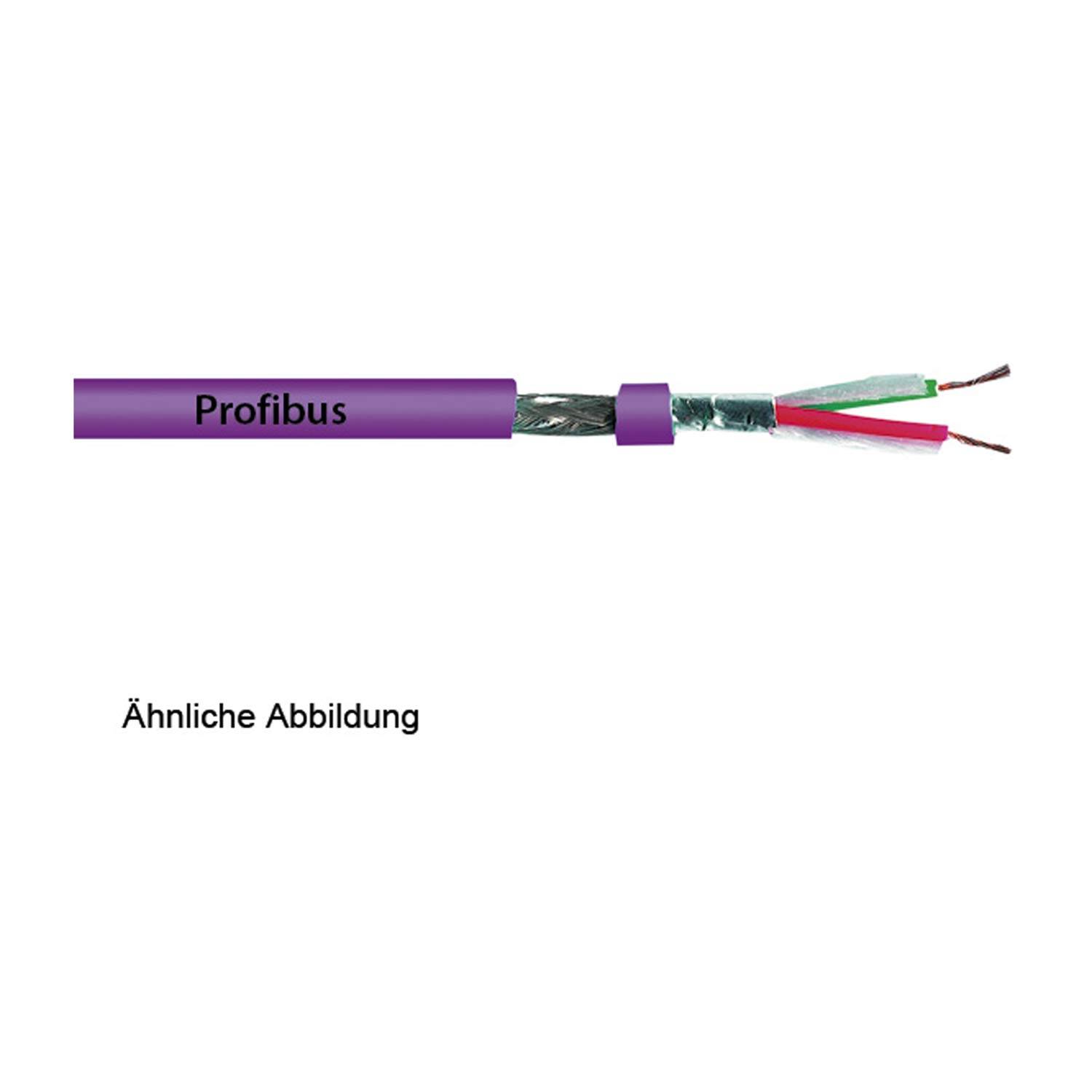 Ein schwarzes Kabel mit mehreren farbigen Drähten im Inneren, dargestellt als Querschnitt, um Isolierungsdetails zu zeigen.