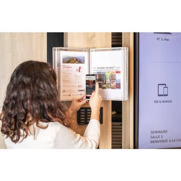 Wandelement Crystal A4 mit 8 Sichttafeln - 4x weiß/ 4x grau