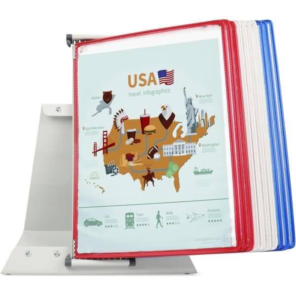 Tisch-Sichttafelständer 10 Tafeln Sortierung USA