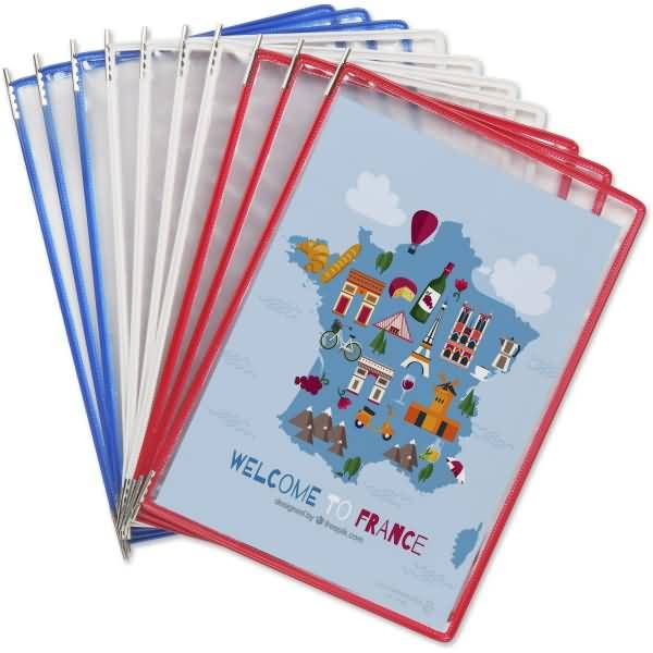 Tisch-Sichttafelständer 10 Tafeln Sortierung FR/UK/USA/CZ