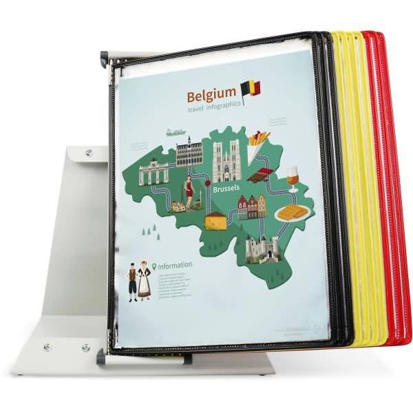 Tisch-Sichttafelständer 10 Tafeln Sortierung Belgien