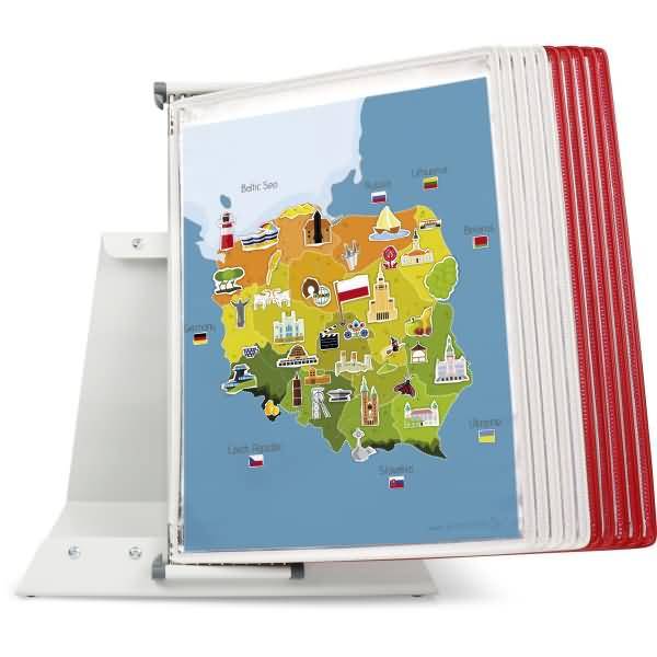 Tisch-Sichttafelständer 10 Tafeln Sortierung Polen