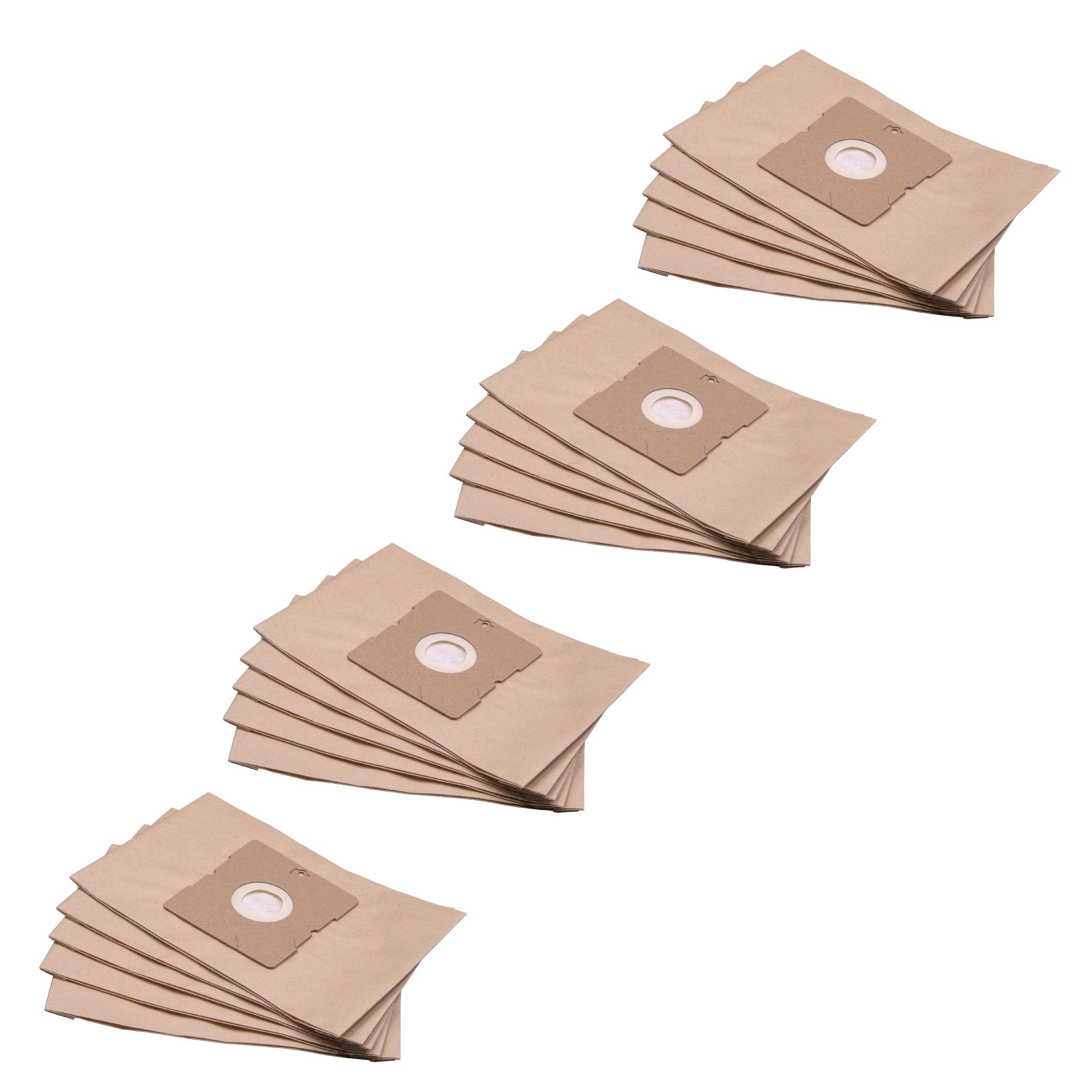 vhbw 20x Staubsaugerbeutel Ersatz für Kärcher 6.905225.0, 6905-2250, 69052250 für Staubsauger - Papier, braun