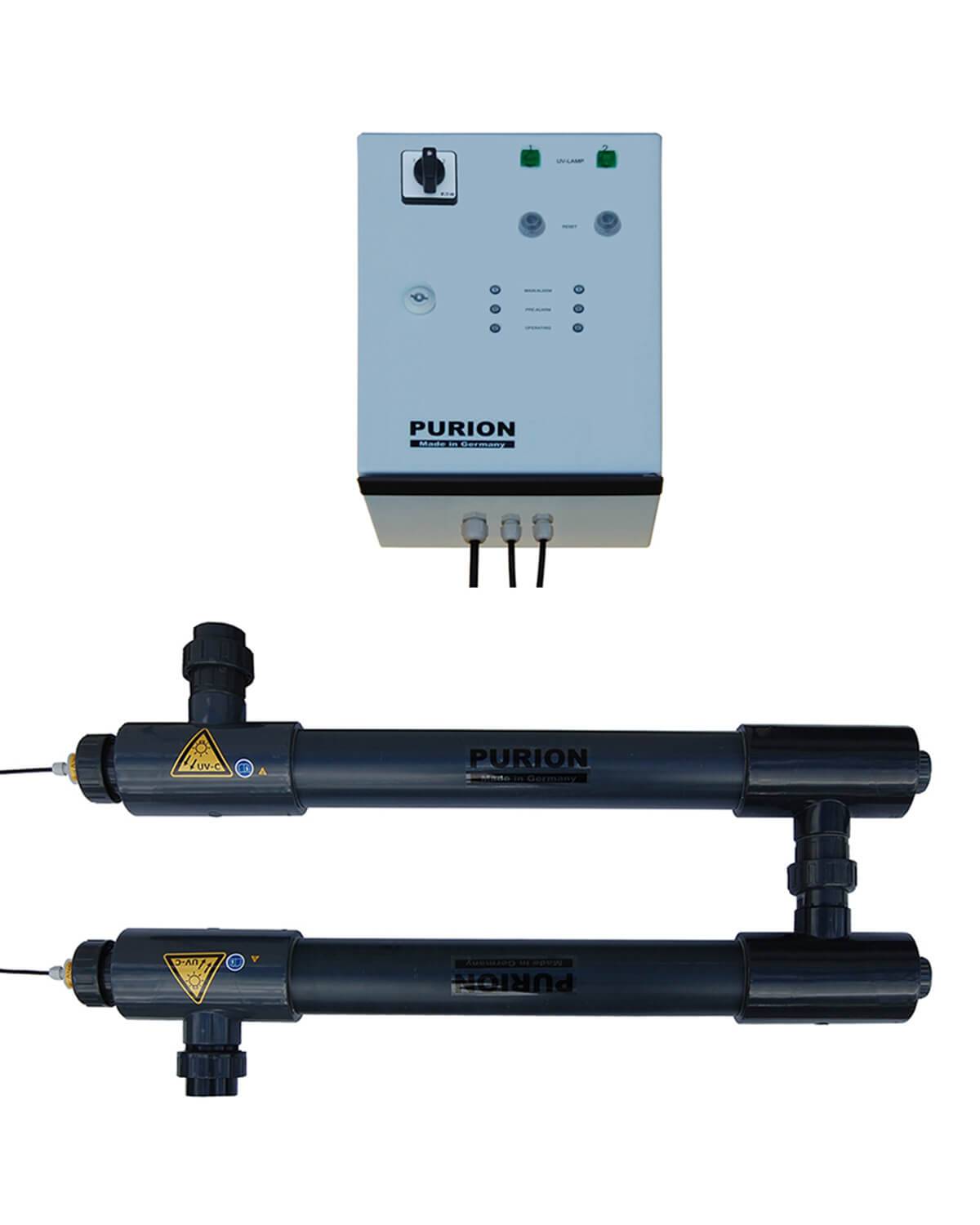 PURION 2501 Dual PVC-U OTC Prof. Reinigung Salzwasserpools UV-C-Licht für Pools bis 100.000 l