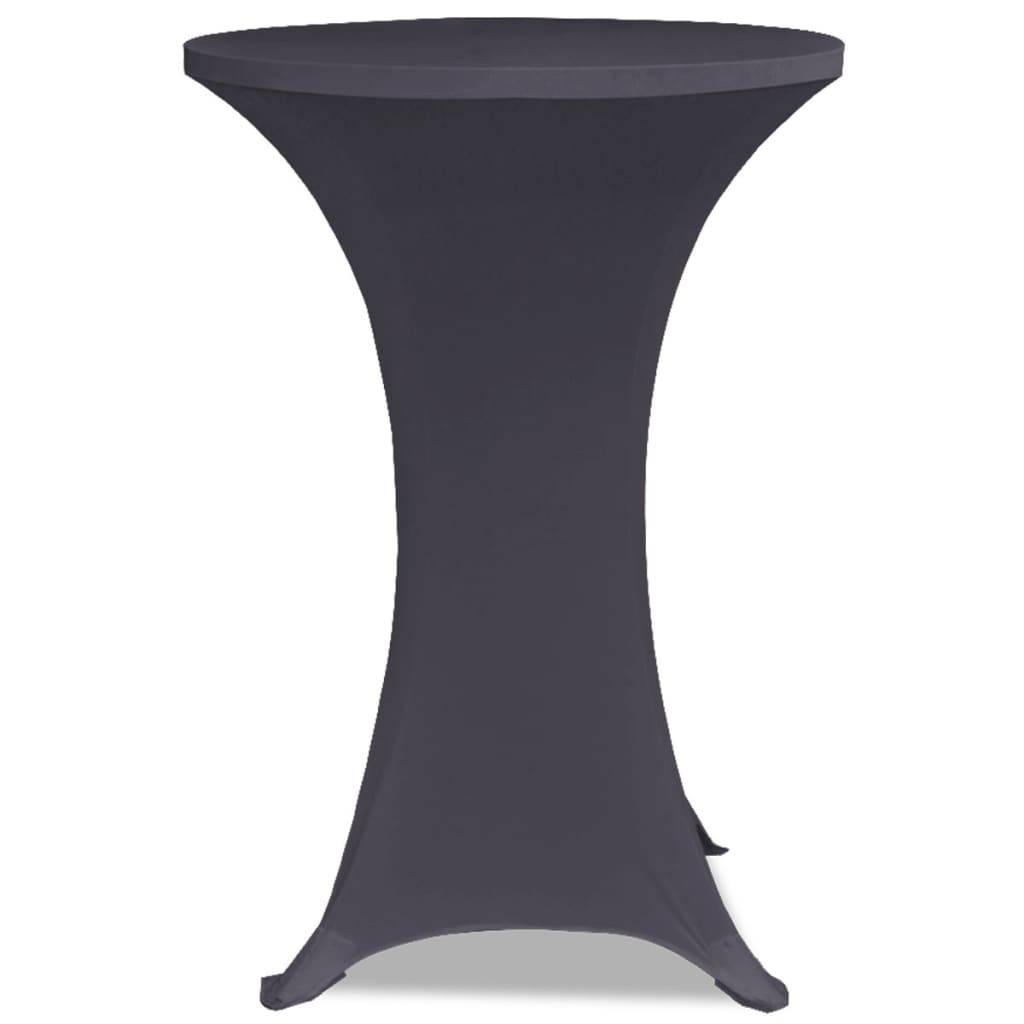 vidaXL Tischhusse Stretchhusse 2 Stk 80 cm Anthrazit