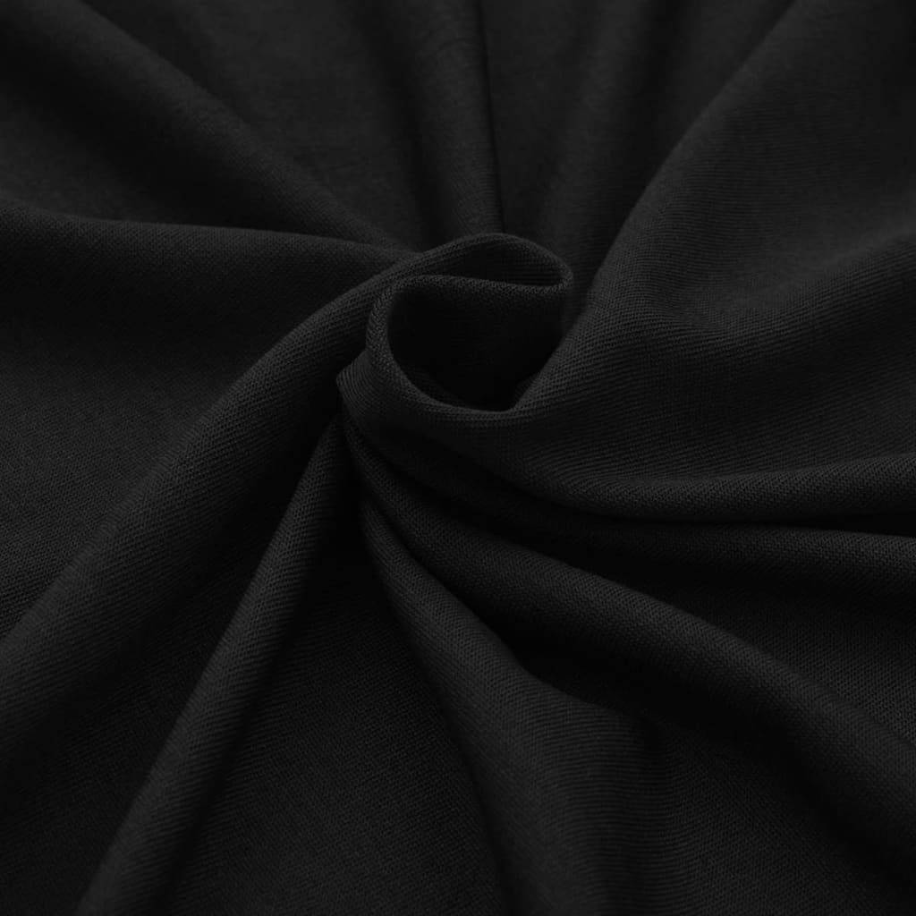 vidaXL Stretch-Tischhusse 2 Stk. 243 x 76 x 74 cm Schwarz
