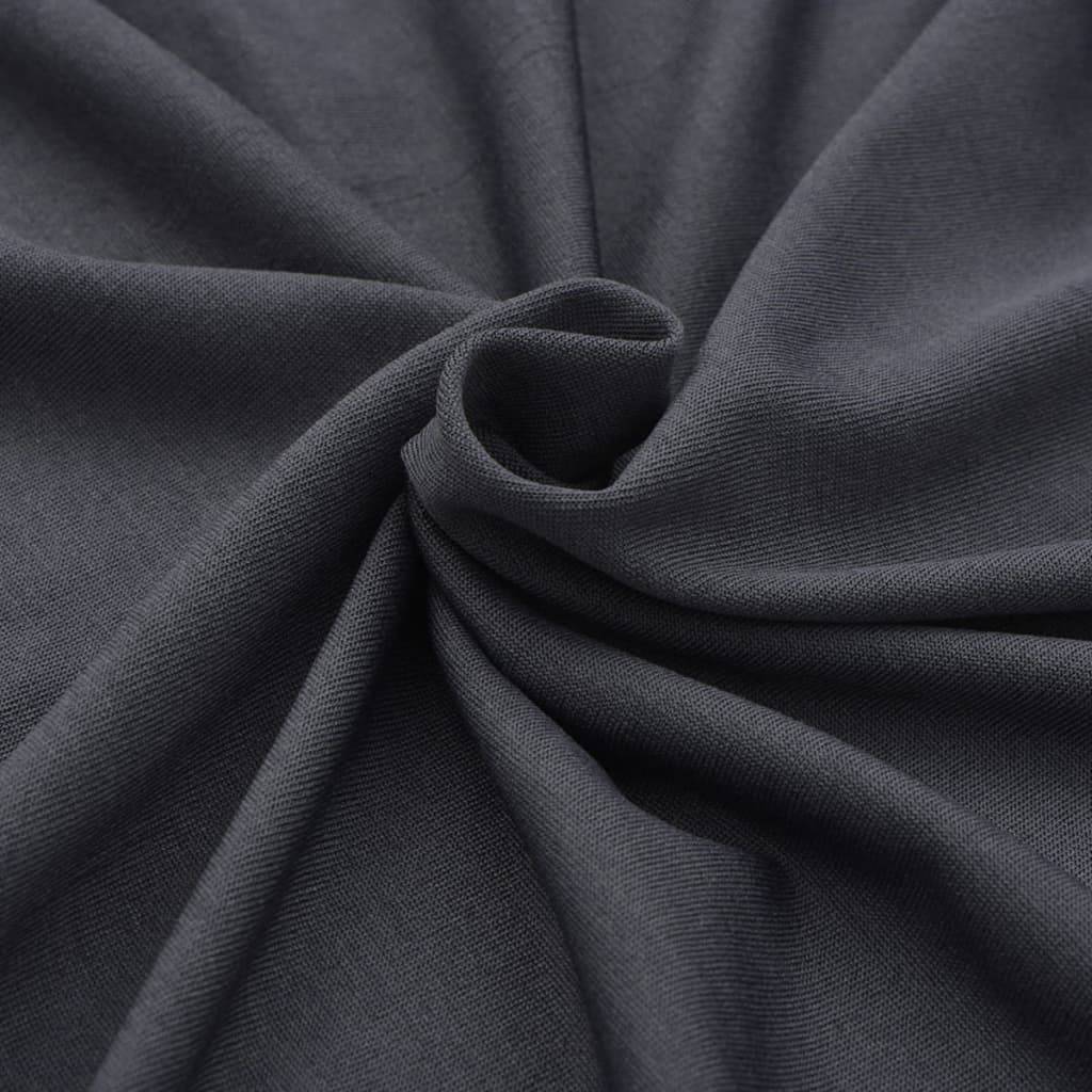 vidaXL Stretch-Tischhusse 2 Stk. 243 x 76 x 74 cm Anthrazit