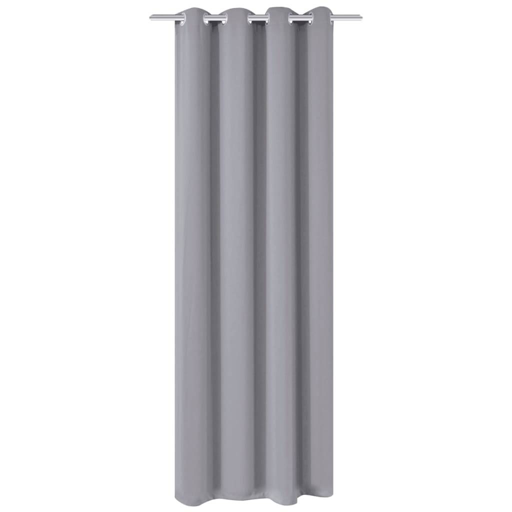 vidaXL Verdunkelungsvorhang mit Metallösen 270 x 245 cm Grau