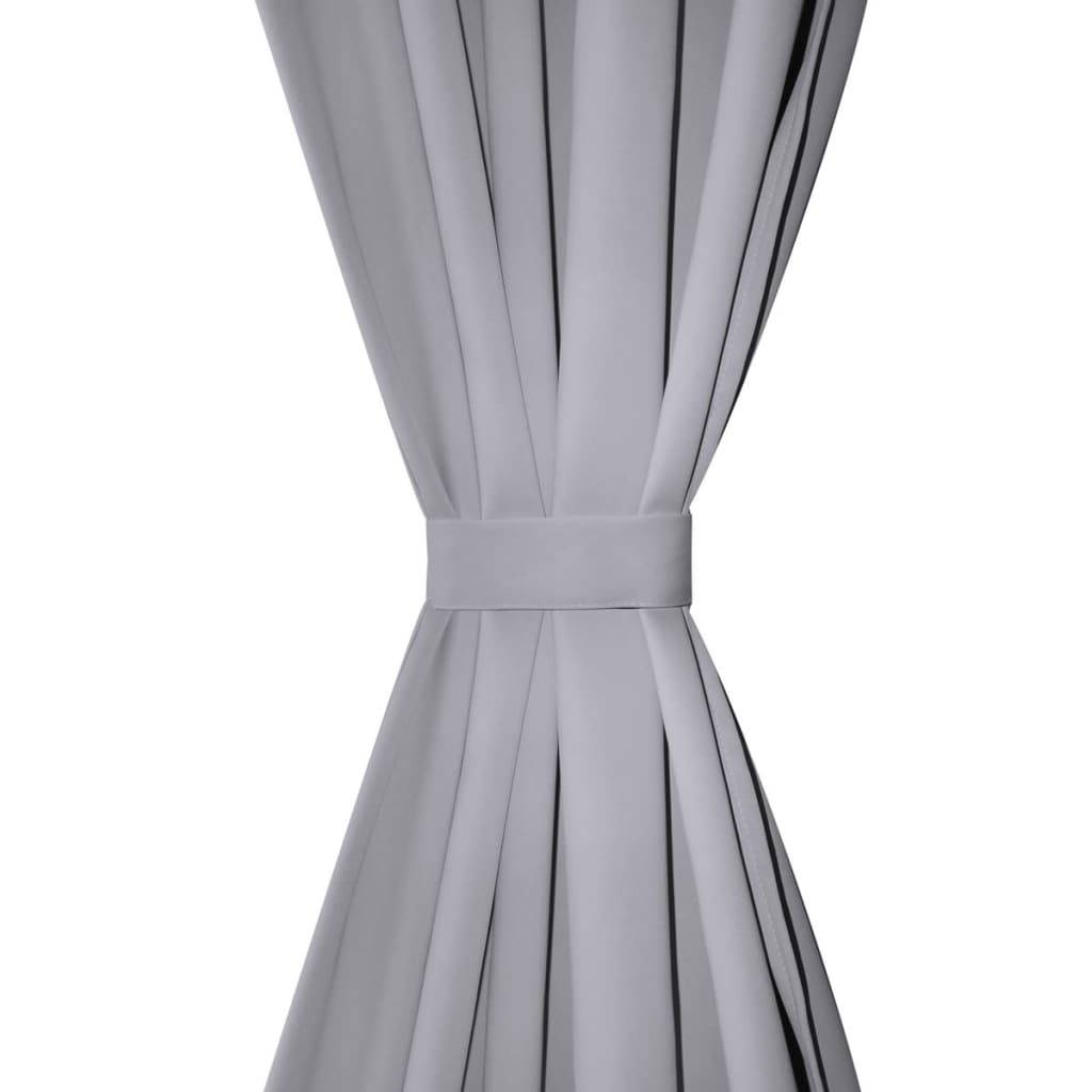vidaXL Verdunkelungsvorhang mit Metallösen 270 x 245 cm Grau