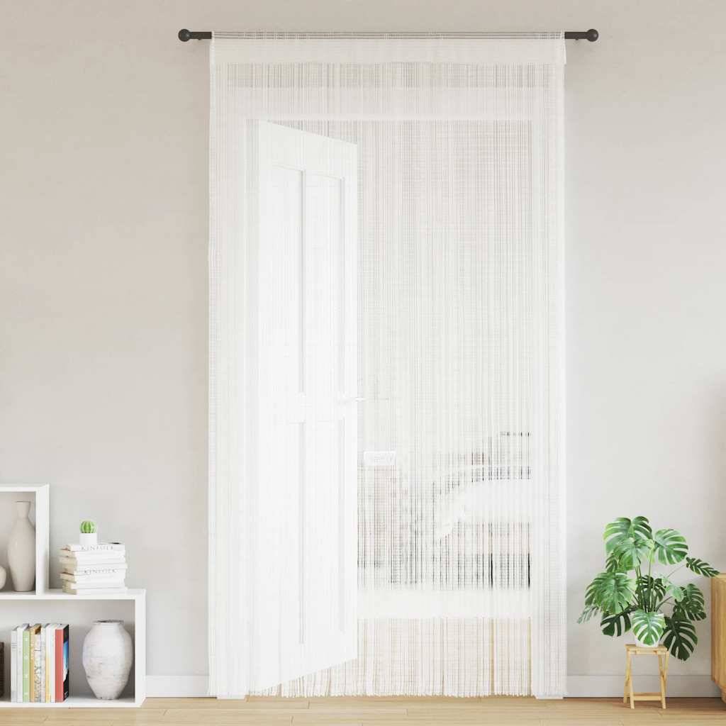 vidaXL Fadenvorhang 2 Stk.100 x 250 cm Weiß