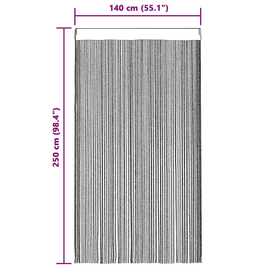 vidaXL Fadenvorhänge 2 Stk. 140 x 250 cm Weiß