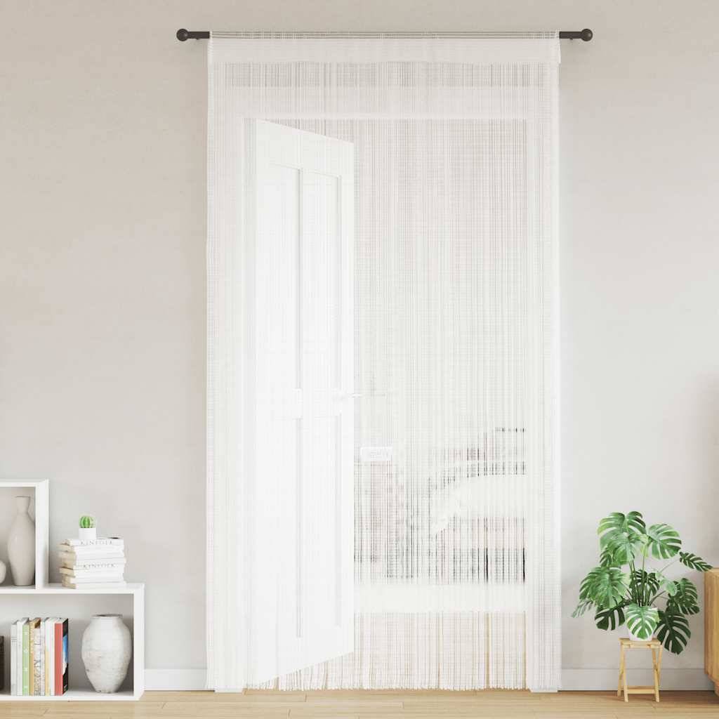 vidaXL Fadenvorhänge 2 Stk. 140 x 250 cm Weiß