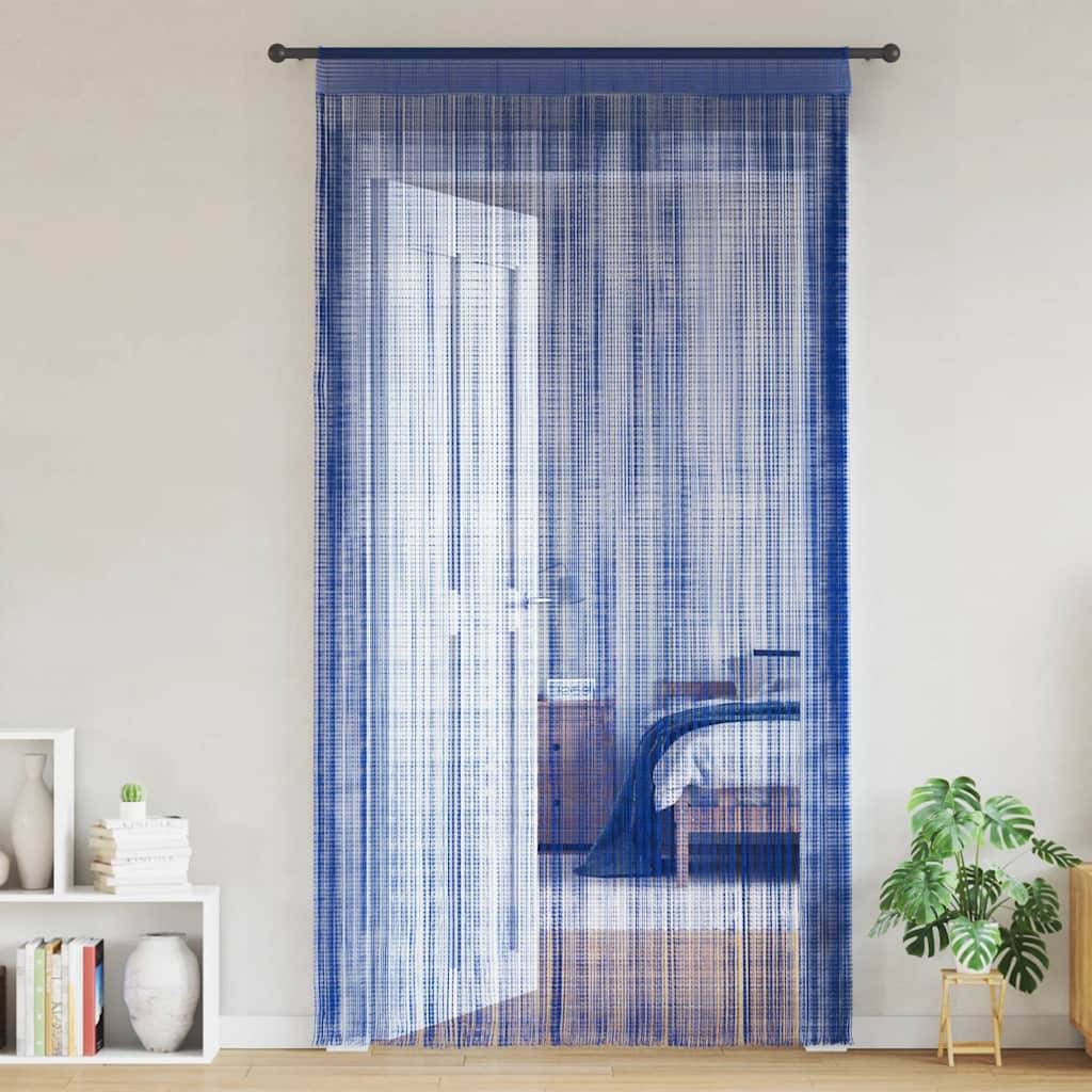 vidaXL Fadenvorhänge 2 Stk. 140 x 250 cm Blau