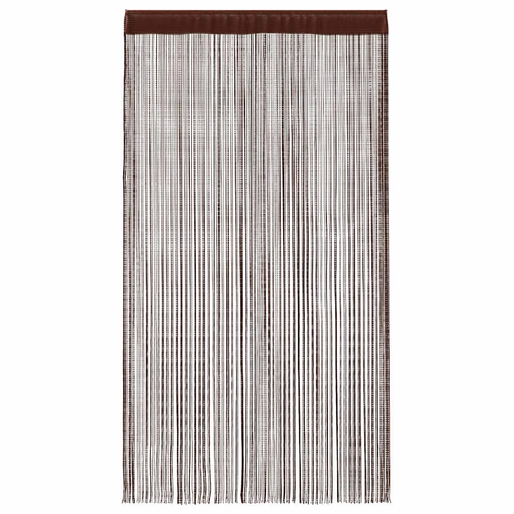 vidaXL Fadenvorhänge 2 Stk. 100 x 250 cm Braun