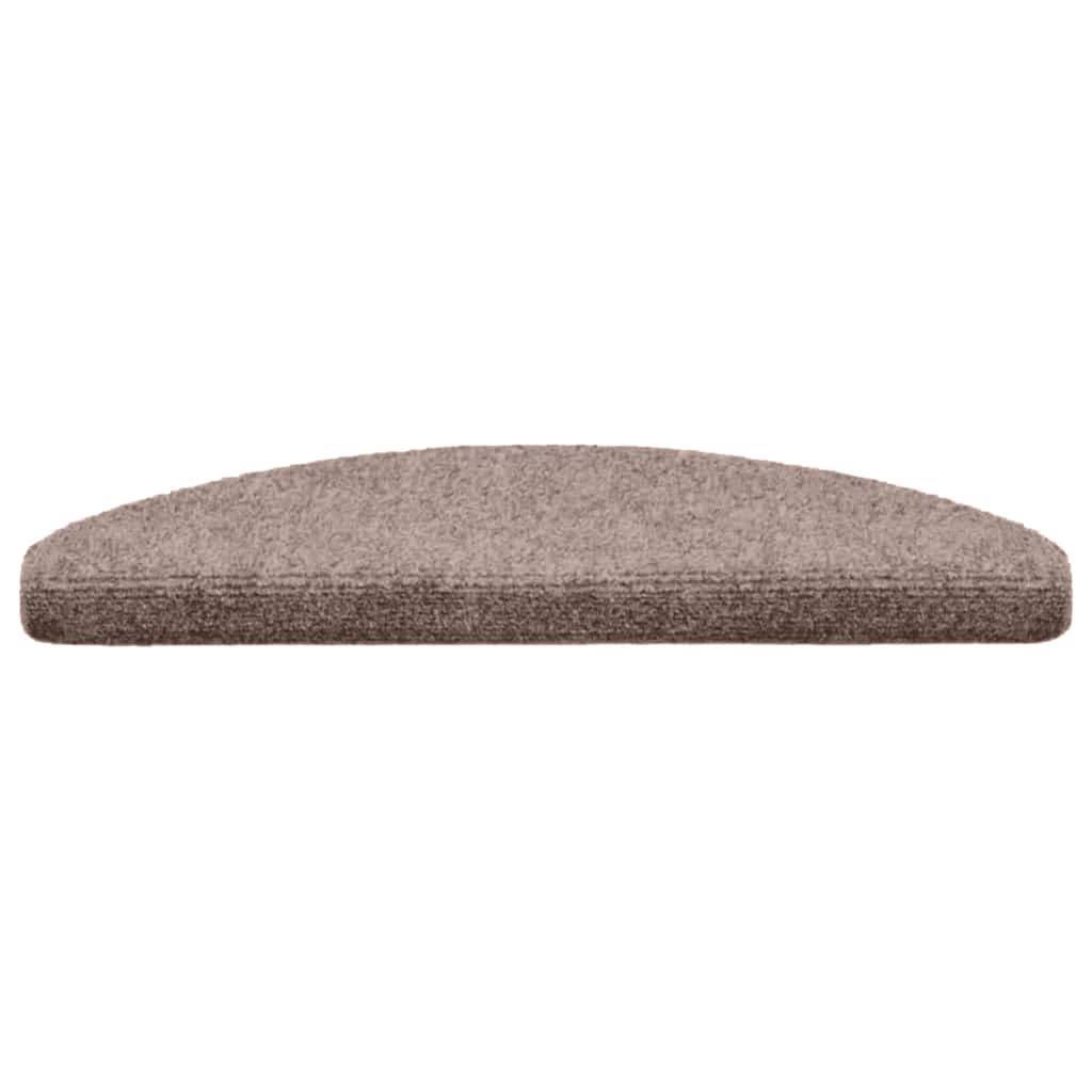 vidaXL 15-tlg Selbstklebende Treppenmatten Nadelvlies 65x21x4cm Creme